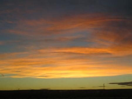 COUCHER DE SOLEIL SUR LA PAMPA